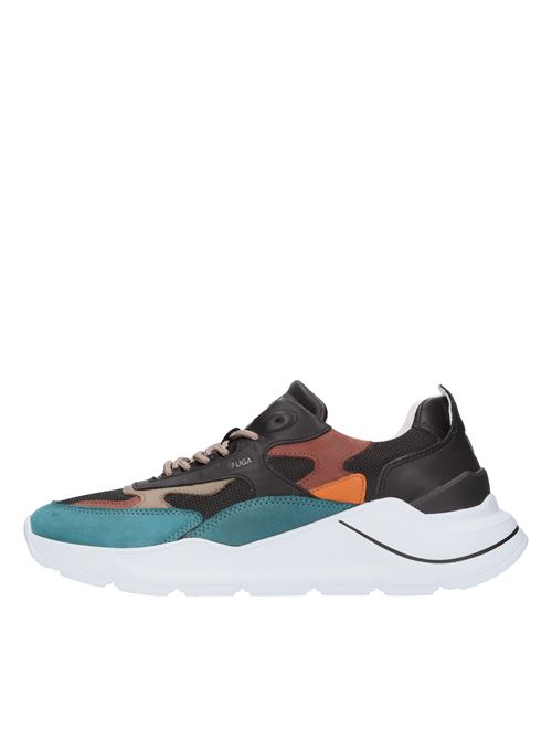 Sneakers in pelle, tessuto e camoscio D.A.T.E. | FUGA WORKSHOP MULTIMULTI-NERO